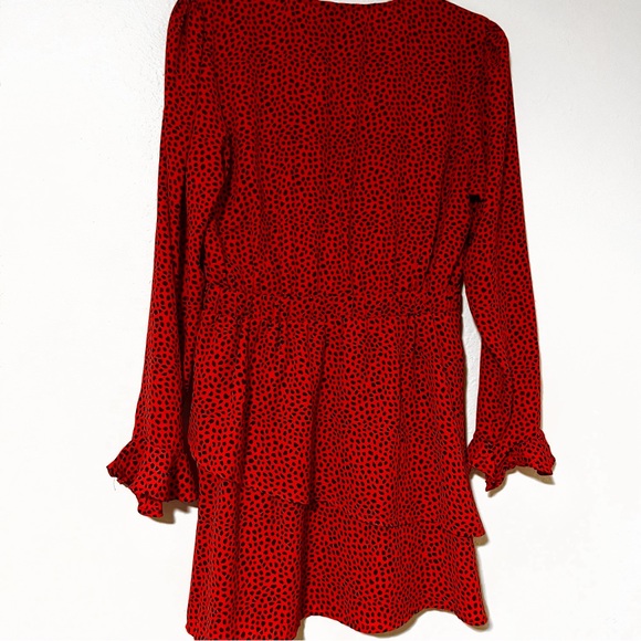 Fun & Flirt Red Ruffle Mini Dress - Picture 4 of 5